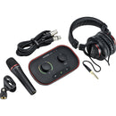 Focusrite VOCASTER-ONE-STUDIO Podcast Bundle With Vocaster One Audio Interface, Microphone and Headphones