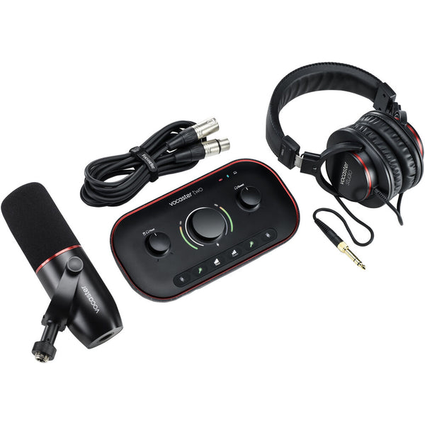 Focusrite VOCASTER-TWO-STUDIO Podcast Bundle With Vocaster Two Audio Interface, Microphone and Headphones