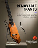 Donner HUSH-I Mahogany Acoustic-Electric Guitar Kit for Silent Practice Travel