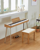 Donner DDP-60 88-Key Semi-Weighted Wooden Upright Digital Piano with 3-Pedal for Beginner