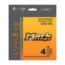 DV Mark Longevo Series - Electric Bass Strings Set of 4,  Medium Gauge (45-105) - Stainless Steel Bass Guitar Strings, Long Scale