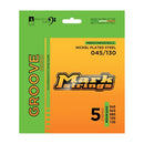 DV Mark Groove Series - Electric Bass Strings Set of 5,  Medium Gauge (45-130) - Nickel Plated Steel Bass Guitar Strings, Long Scale