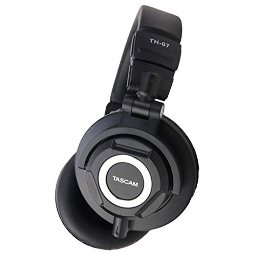 Tascam TH-07 High Definition Studio Monitor Headphones, Black