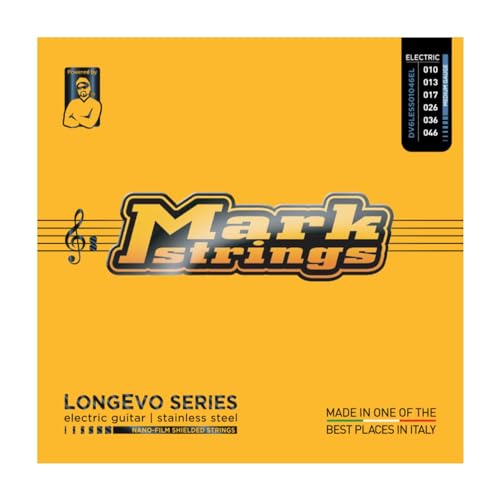 DV Mark Stainless Steel Nanofilm Shielded Electric Guitar Strings, Medium (10-46)