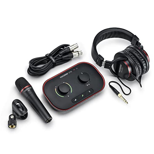 Focusrite VOCASTER-ONE-STUDIO Podcast Bundle With Vocaster One Audio Interface, Microphone and Headphones