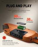 Donner HUSH-I Mahogany Acoustic-Electric Guitar Kit for Silent Practice Travel