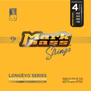 DV Mark Longevo Series - Electric Bass Strings Set of 4,  Medium Gauge (45-105) - Nickel Plated Steel Bass Guitar Strings, Long Scale
