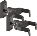 Auto Grip System Guitar Hanger, Black Wood Base, Short Arm (2-Pack)