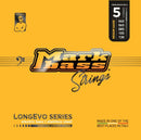 DV Mark Longevo Series - Electric Bass Strings Set of 5,  Medium Gauge (45-130) - Stainless Steel Bass Guitar Strings, Long Scale
