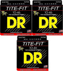 DR Strings Tite-Fit Nickel Plated Electric Guitar Strings, Medium 10-46, 3-Pack (MT-10-3PK)
