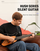 Donner HUSH-I Mahogany Acoustic-Electric Guitar Kit for Silent Practice Travel