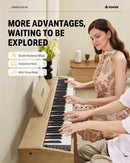 Donner DDP-60 88-Key Semi-Weighted Wooden Upright Digital Piano with 3-Pedal for Beginner