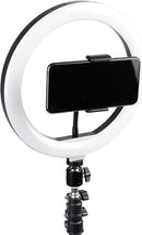 Gator Set of Two (2) Height-Adjustable Stands with Pivoting LED Ring Lights and Universal Phone Holders
