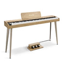 Donner DDP-60 88-Key Semi-Weighted Wooden Upright Digital Piano with 3-Pedal for Beginner