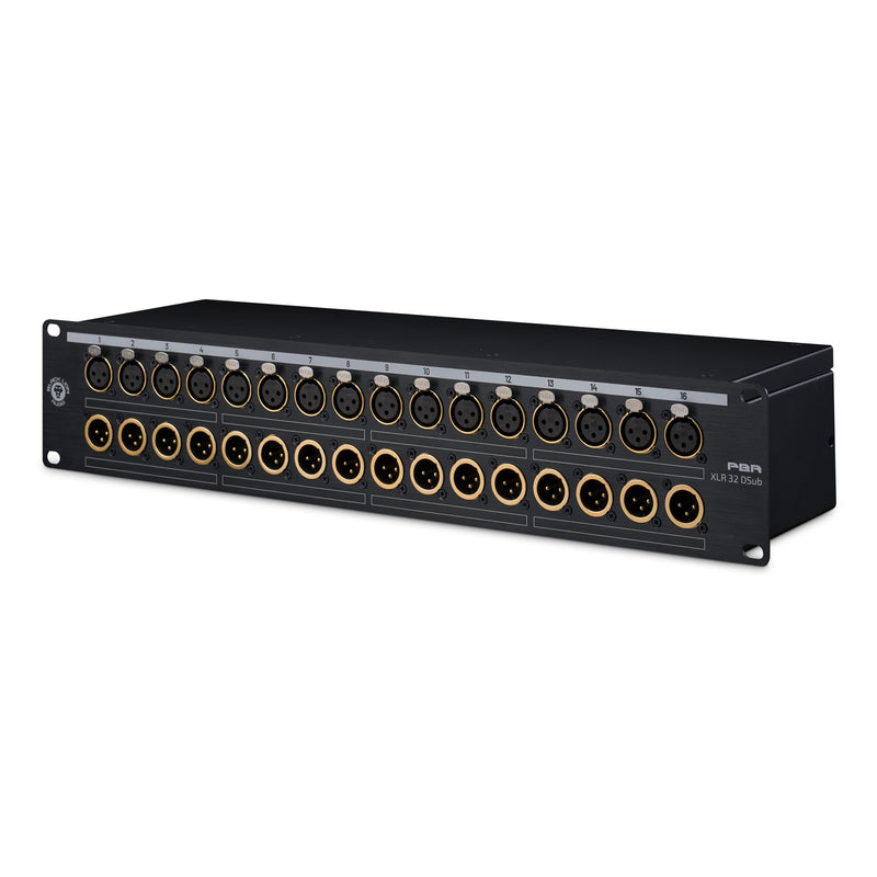 Black Lion Audio PBR-XLR-32-DSUB 32-Point Gold-Plated XLR / DB25 Patchbay