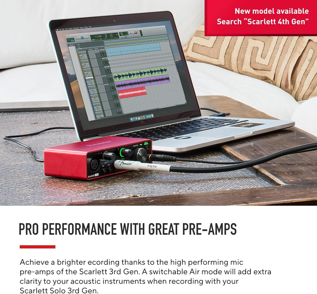 In Built Focusrite Focusrite Scarlett-solo-3rd-Gen 2-in / 2-out USB Audio Interface