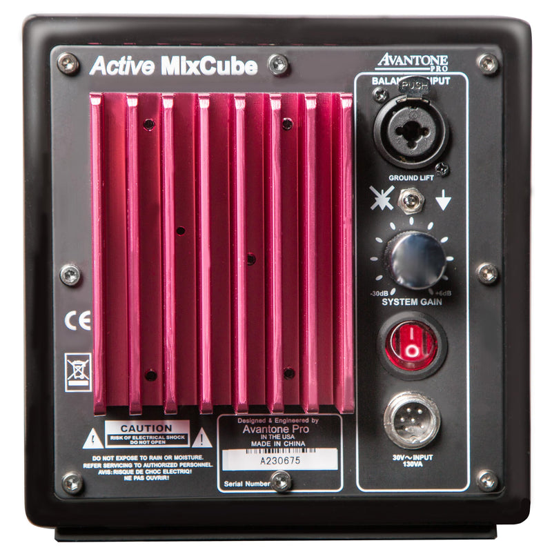 Avantone Pro AV-AMB Active MixCube Powered Full-Range Mini Reference Monitors, Black (Single)