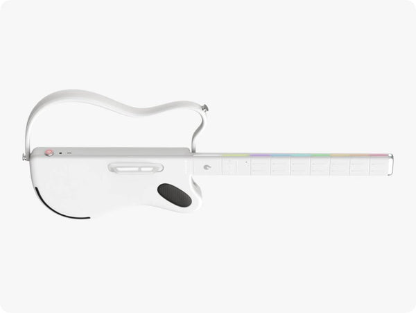 Lava Music Genie Smart Foldable Electric Guitar, White