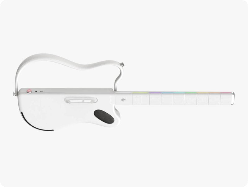 Lava Music Genie Smart Foldable Electric Guitar, White