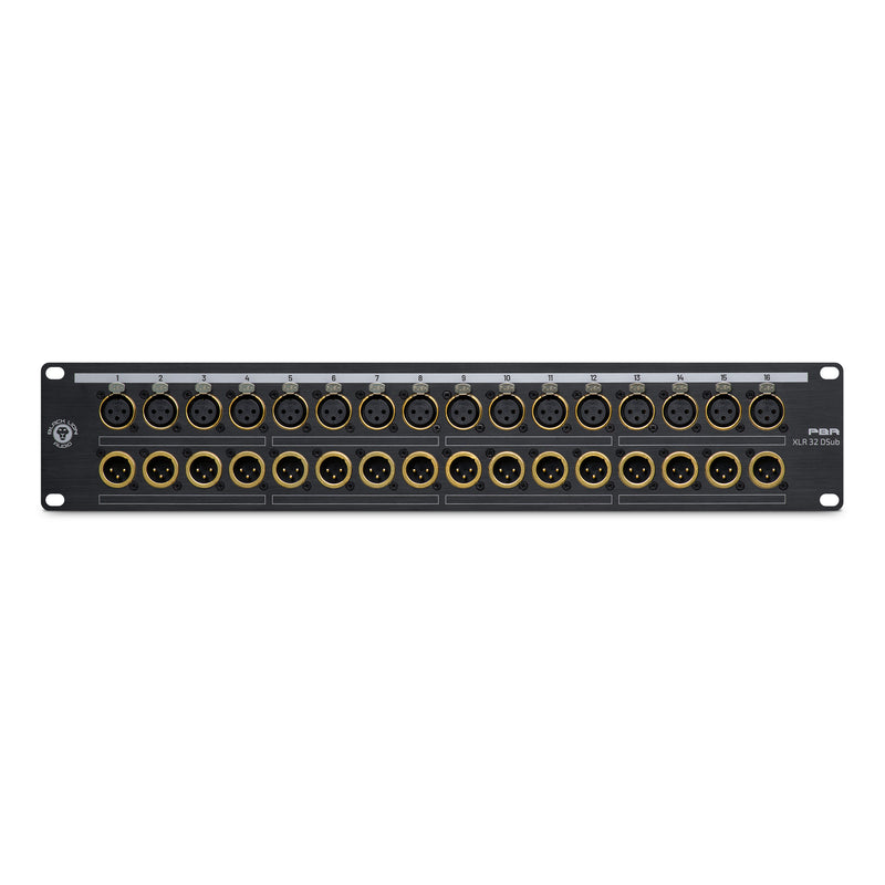 Black Lion Audio PBR-XLR-32-DSUB 32-Point Gold-Plated XLR / DB25 Patchbay