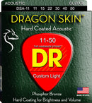 Dragon Skin Coated Acoustic Guitar String 2-Pack, Custom Light (11-50)