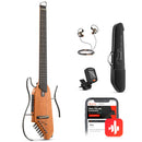 Donner HUSH-I Mahogany Acoustic-Electric Guitar Kit for Silent Practice Travel
