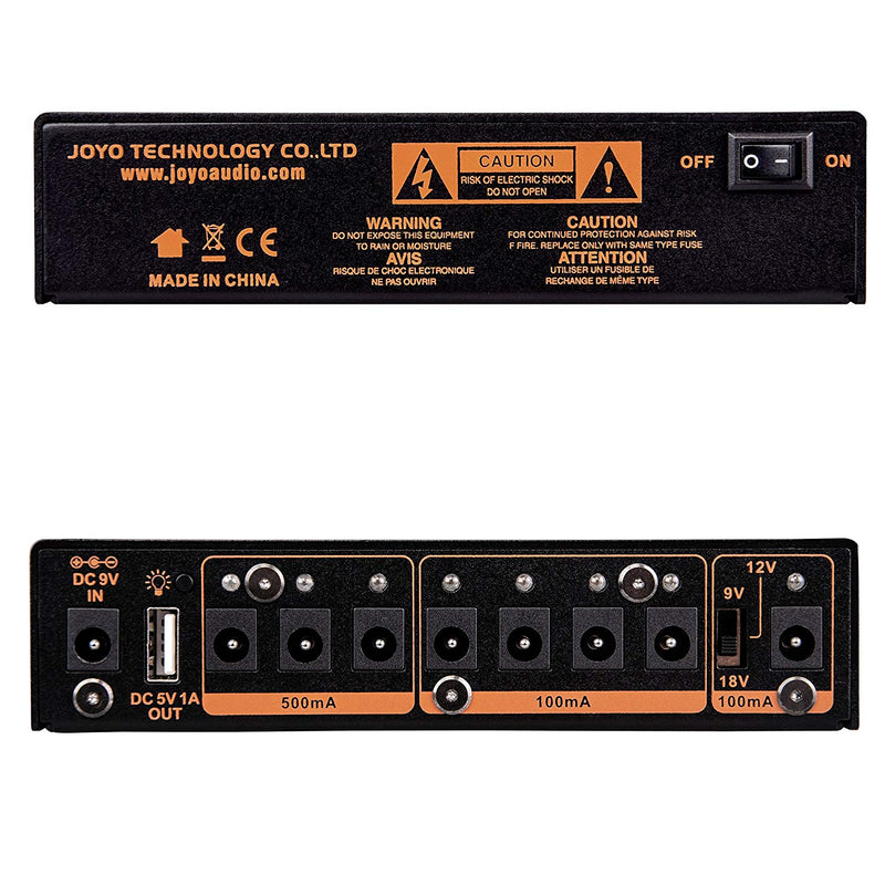 Joyo Technologies JP-05 Rechargeable Power Supply with 8 DC outputs and 1 Standard USB output