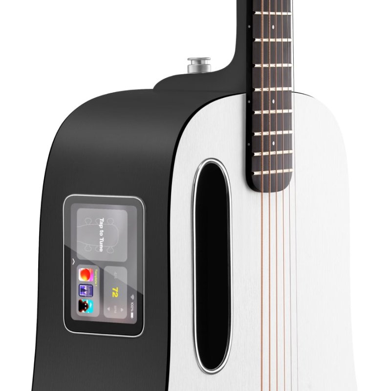 Lava Music ME Play 36” Acoustic / Electric Guitar With Gig Bag, Nightfall / Sail White