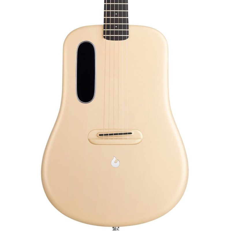 Lava Music ME 4 Carbon Fiber 36” Acoustic / Electric Guitar With Gig Bag, Soft Gold