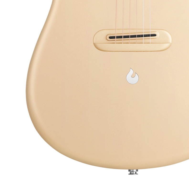 Lava Music ME 4 Carbon Fiber 36” Acoustic / Electric Guitar With Gig Bag, Soft Gold