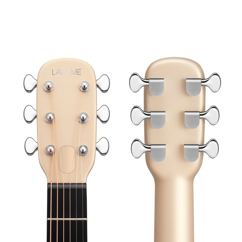 Lava Music ME 4 Carbon Fiber 36” Acoustic / Electric Guitar With Gig Bag, Soft Gold