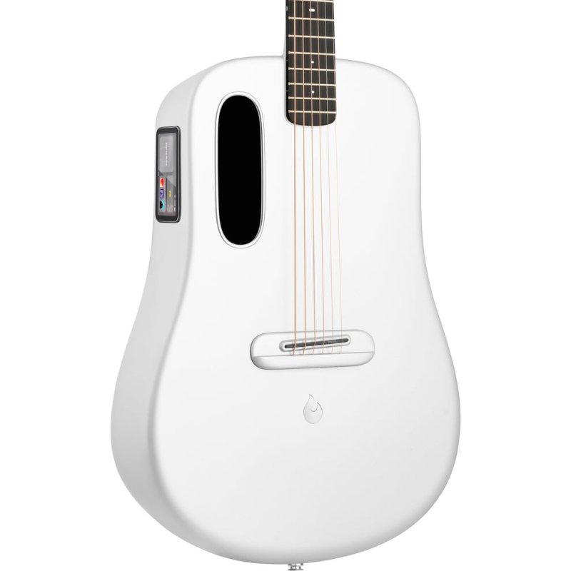 Lava Music ME 4 Carbon Fiber 38” Acoustic / Electric Guitar With Gig Bag, Space White