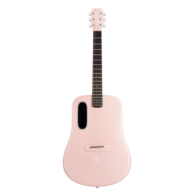 Lava Music ME 4 Carbon Fiber 38” Acoustic / Electric Guitar With Gig Bag, Pink
