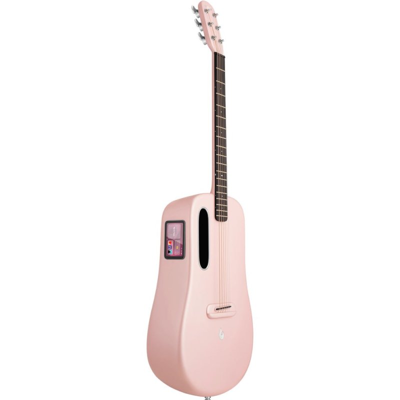 Lava Music ME 4 Carbon Fiber 38” Acoustic / Electric Guitar With Gig Bag, Pink