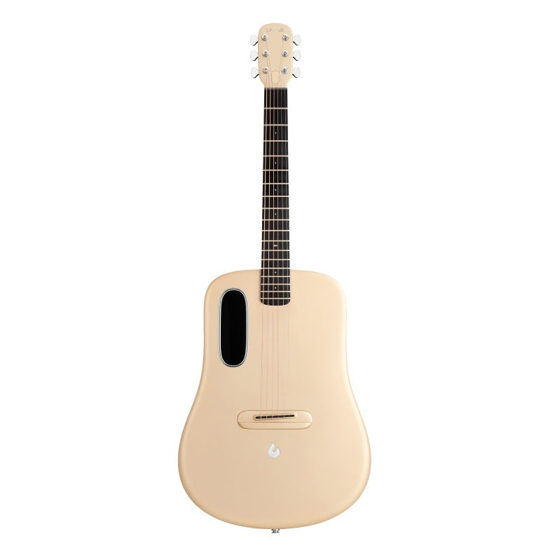 Lava Music ME 4 Carbon Fiber 38” Acoustic / Electric Guitar With Gig Bag, Soft Gold