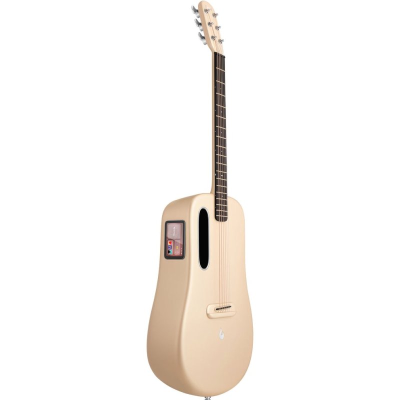 Lava Music ME 4 Carbon Fiber 38” Acoustic / Electric Guitar With Gig Bag, Soft Gold