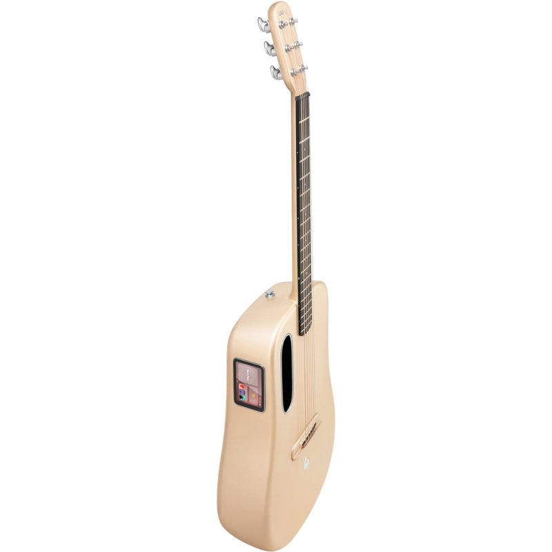 Lava Music ME 4 Carbon Fiber 38” Acoustic / Electric Guitar With Gig Bag, Soft Gold