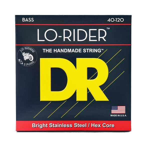 DR Handmade Strings Lo-rider 5-String Bass Strings, Light (40-120)