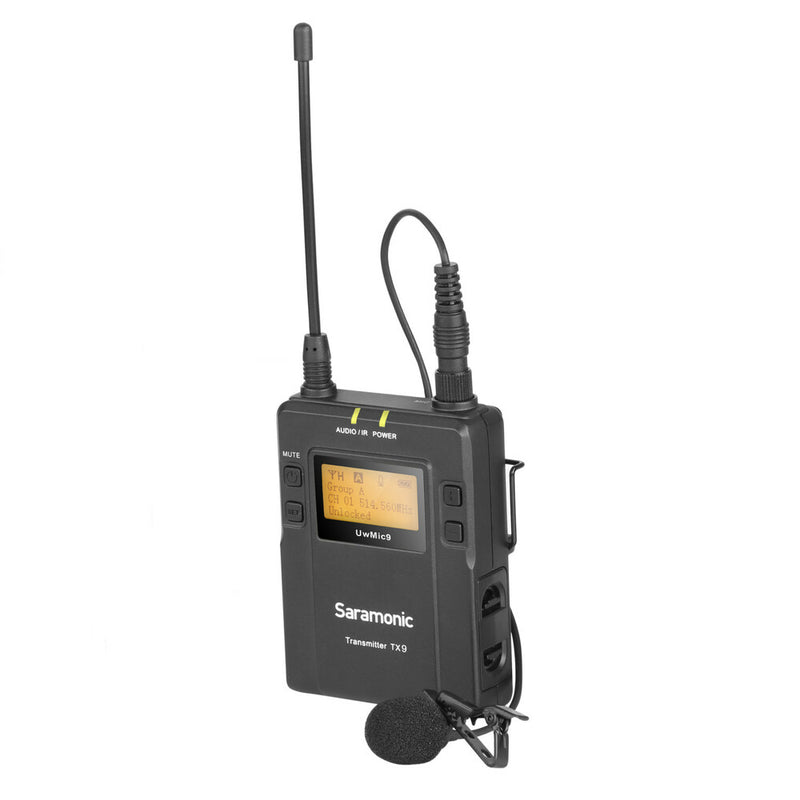 Saramonic UWMIC9-TX9V2 96-Channel Digital UHF Wireless Bodypack Transmitter with Lavalier Mic (514 to 596 MHz)