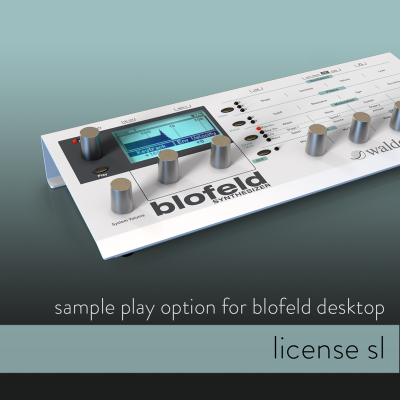 Waldorf Blofeld SL Sample Play Option For Blofeld Desktop (License ONLY, Instant Delivery)