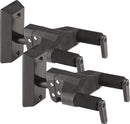 Auto Grip System Guitar Hanger, Black Wood Base, Short Arm (2-Pack)
