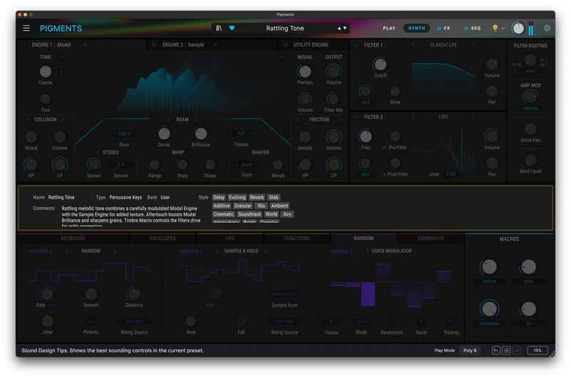 Arturia Pigments 6 Polychrome Software Synthesizer (License ONLY, Instant Delivery)