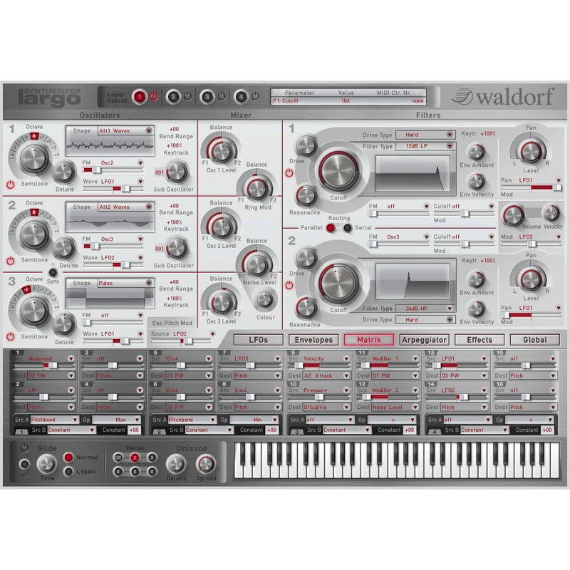 Waldorf Largo Synthesizer Virtual Synthesizer (License ONLY, Instant Delivery)
