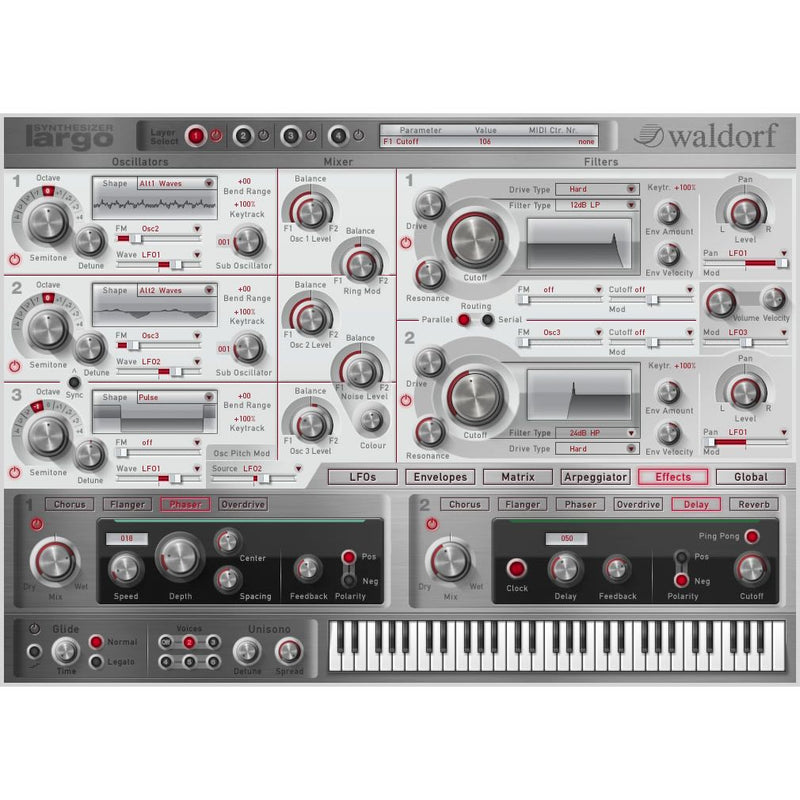 Waldorf Largo Synthesizer Virtual Synthesizer (License ONLY, Instant Delivery)