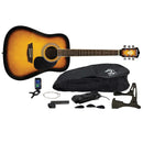 GWL Acoustic Guitar Pack, 3-tone Sunburst