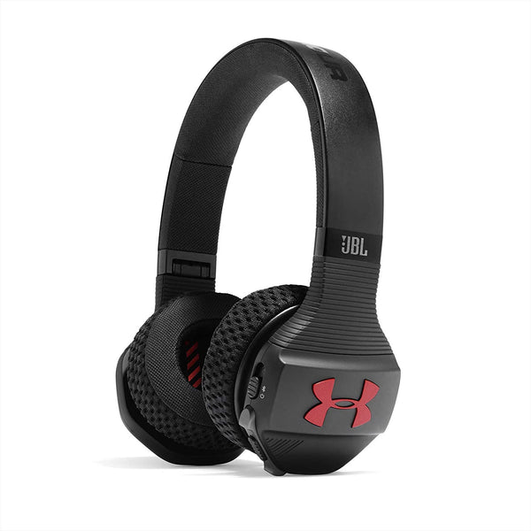 Under Armour Train Sport Wireless On-Ear Bluetooth Gym Headphones with up to 16 Hours of Battery Life - Black/Red